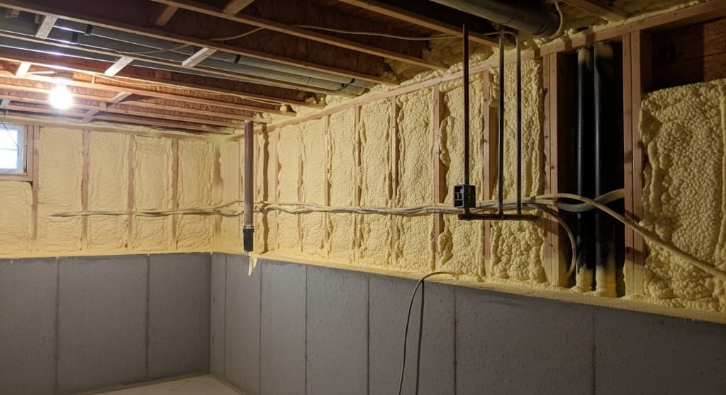 Spray foam insulation in Kitchener